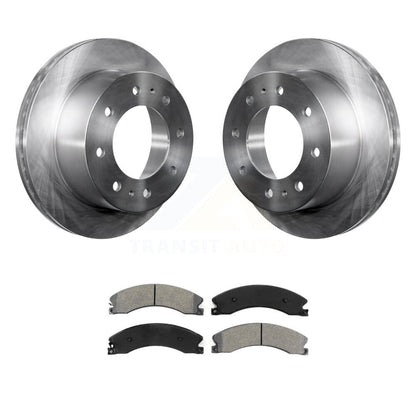 Brake Rotor And Semi-Metallic Pad Rear Kit For GMC Chevrolet Sierra 2500 HD 3500