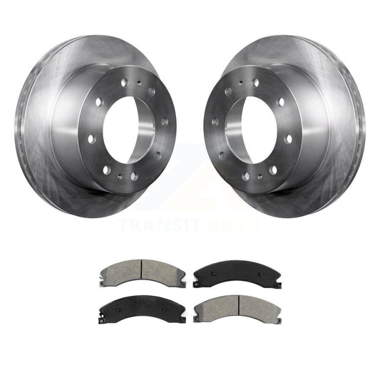 Brake Rotor And Semi-Metallic Pad Rear Kit For GMC Chevrolet Sierra 2500 HD 3500