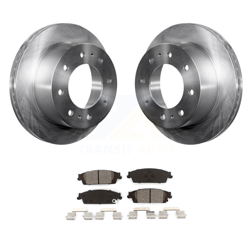 Brake Rotors Semi-Metallic Pad Rear Kit For Chevrolet Suburban With 8 Lug Wheels