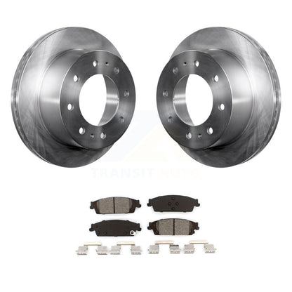 Brake Rotors Semi-Metallic Pad Rear Kit For Chevrolet Suburban With 8 Lug Wheels