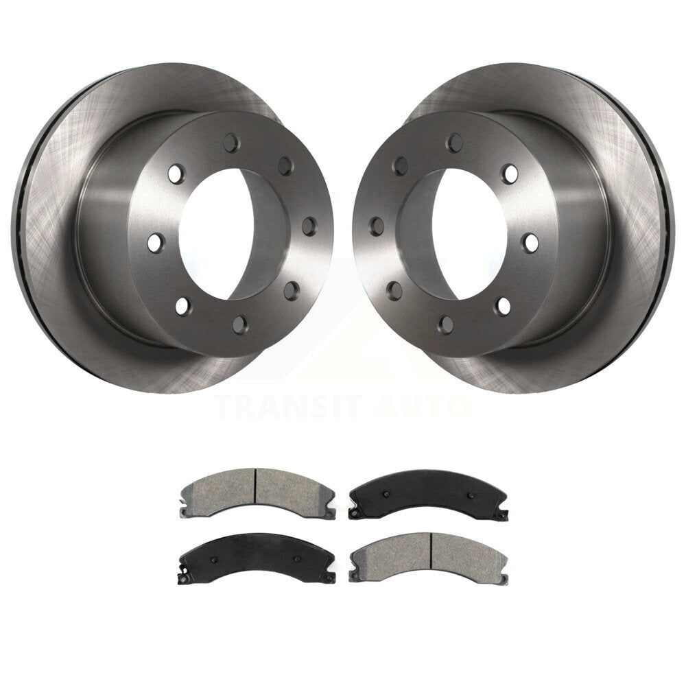 Disc Brake Rotor And Semi-Metallic Pad Rear Kit For GMC Sierra 3500 HD Chevrolet