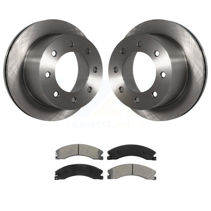 Disc Brake Rotor And Semi-Metallic Pad Rear Kit For GMC Sierra 3500 HD Chevrolet
