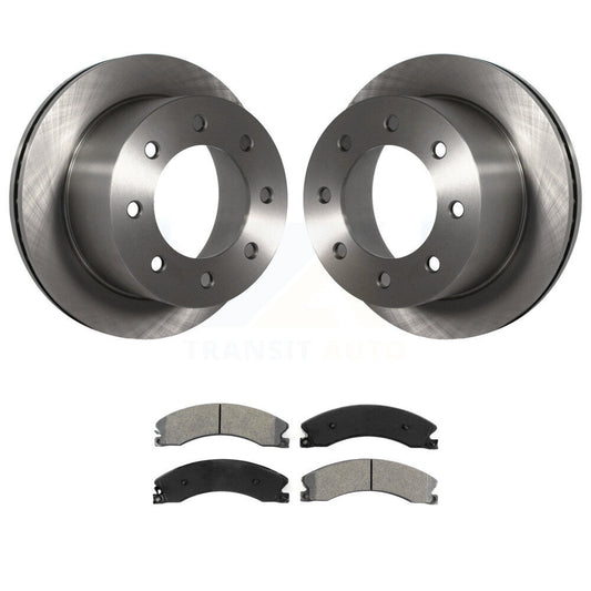 Disc Brake Rotor And Semi-Metallic Pad Rear Kit For GMC Sierra 3500 HD Chevrolet