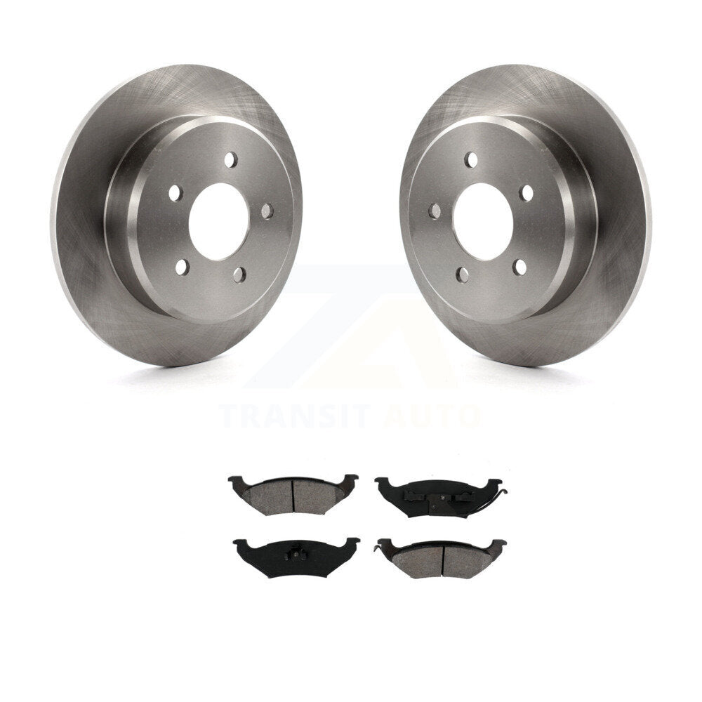 Brake Rotors & Semi-Metallic Pad Rear Kit For Mercury Grand Marquis Lincoln Town