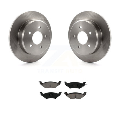 Brake Rotors & Semi-Metallic Pad Rear Kit For Mercury Grand Marquis Lincoln Town