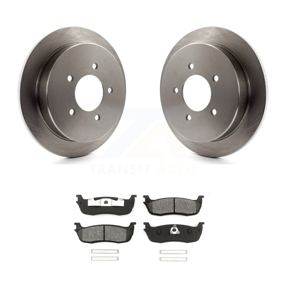 Disc Brake Rotors & Semi-Metallic Pad Rear Kit For Ford F-150 Expedition Lincoln