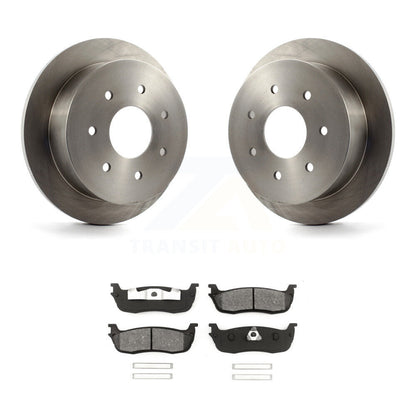 Disc Brake Rotors And Semi-Metallic Pads Rear Kit For Ford F-150 F-250 HD
