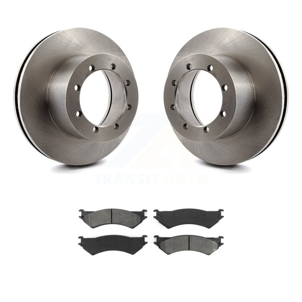 Disc Brake Rotors And Semi-Metallic Pads Rear Kit For Ford E-350 Super Duty