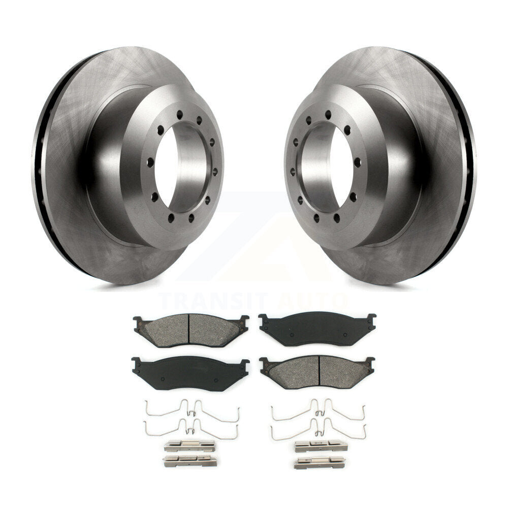 Brake Rotor And Semi-Metallic Pad Rear Kit For Ford F-53 Motorhome Chassis E-550