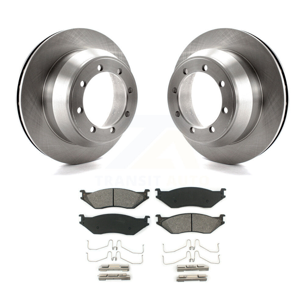 Disc Brake Rotors And Semi-Metallic Pads Rear Kit For Ford F-550 Super Duty