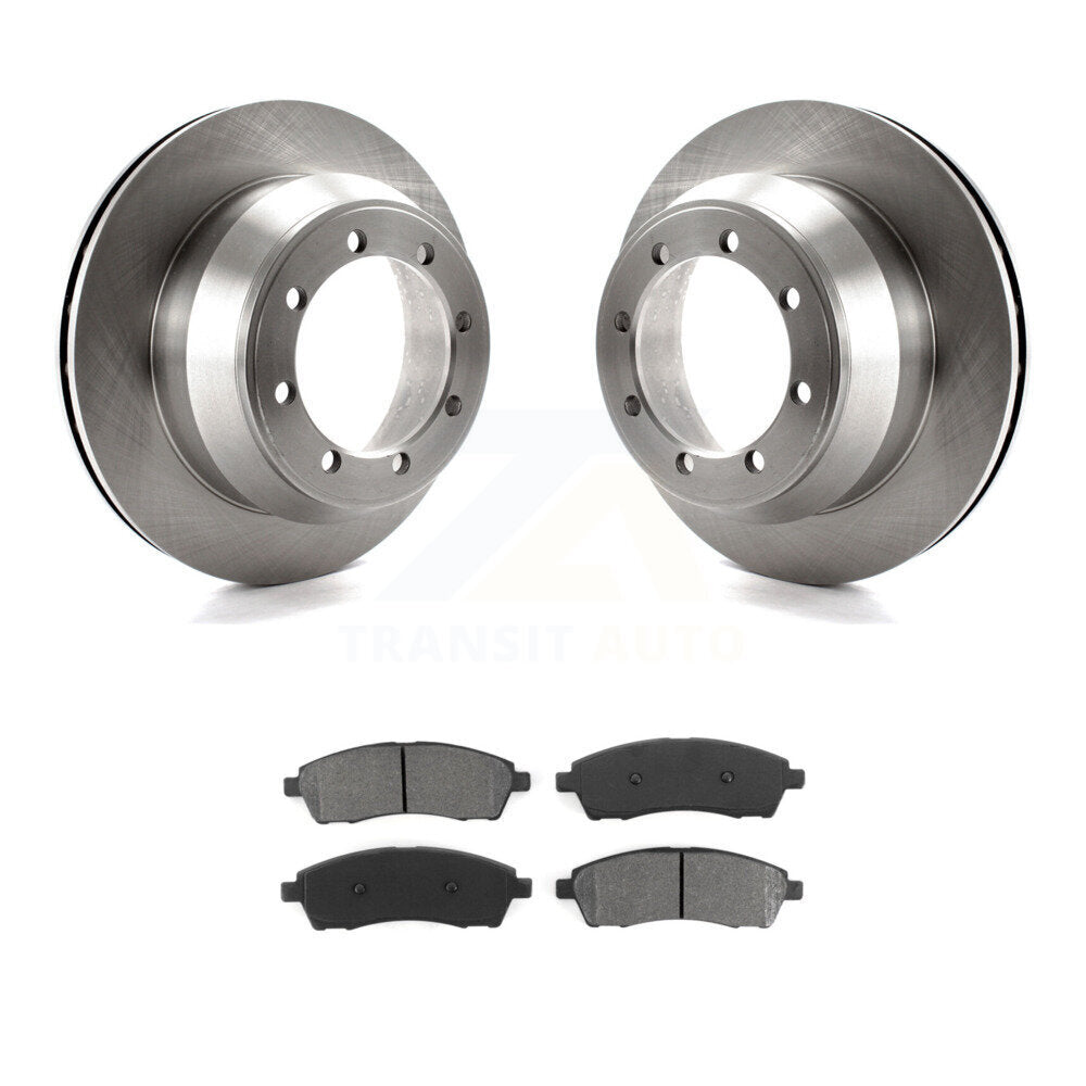 Disc Brake Rotors And Semi-Metallic Pads Rear Kit For Ford F-350 Super Duty