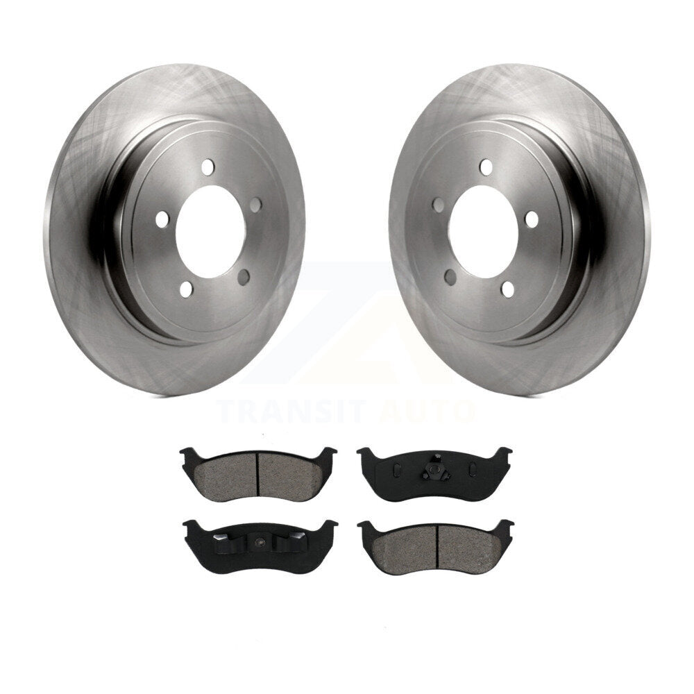 Brake Rotor And Semi-Metallic Pad Rear Kit For Ford Explorer Mercury Mountaineer