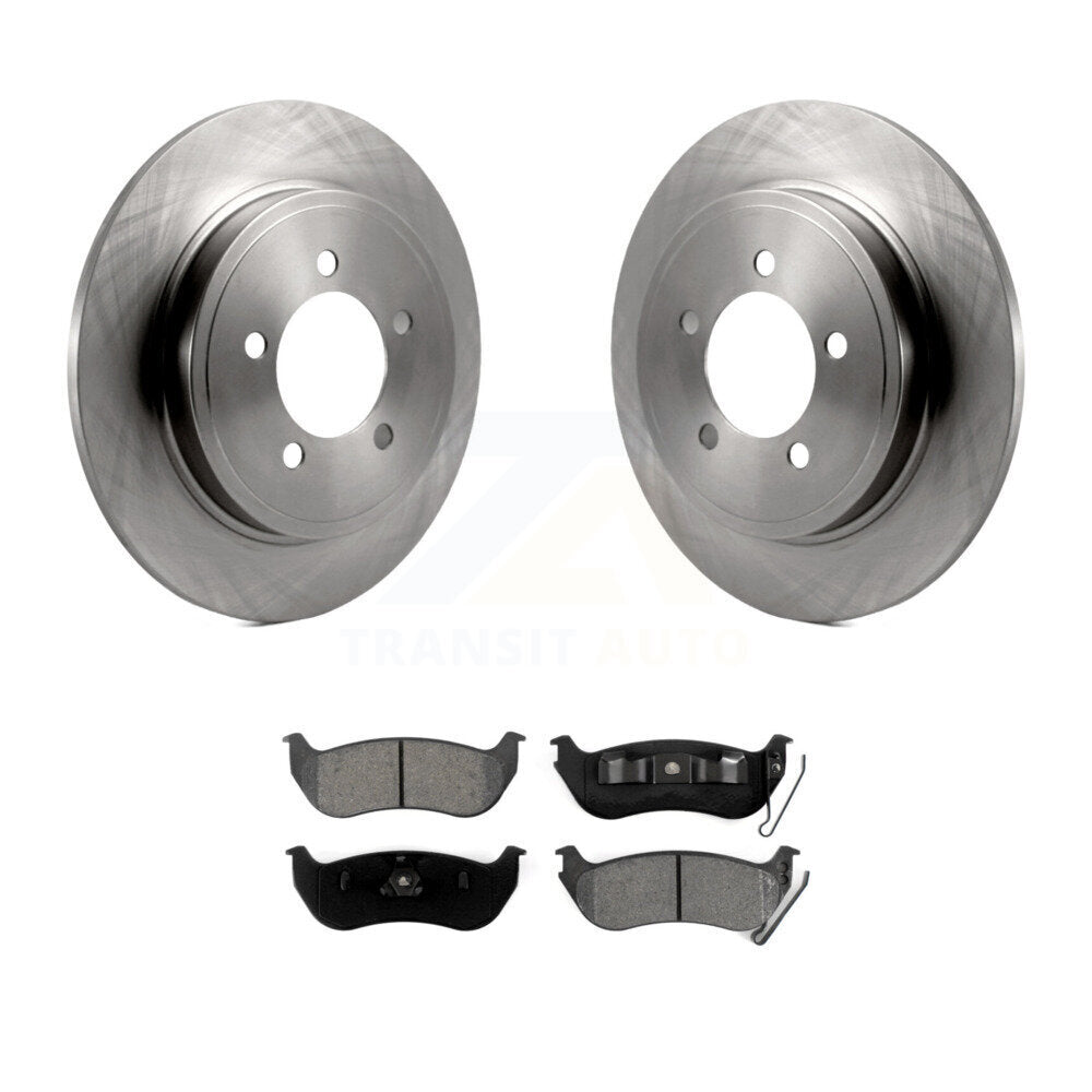 Disc Brake Rotor Semi-Metallic Pad Rear Kit For Ford Explorer Sport Trac Mercury