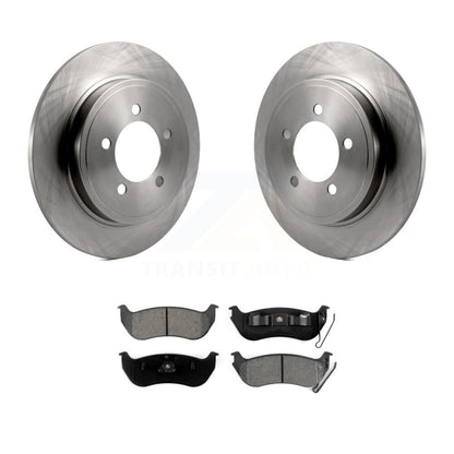 Disc Brake Rotor Semi-Metallic Pad Rear Kit For Ford Explorer Sport Trac Mercury