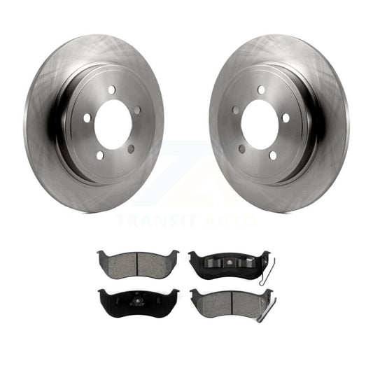 Disc Brake Rotor Semi-Metallic Pad Rear Kit For Ford Explorer Sport Trac Mercury