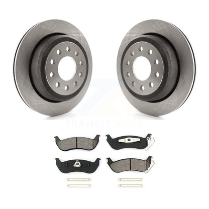 Disc Brake Rotor Semi-Metallic Pad Rear Kit For 2003-2011 Lincoln Town Car Sedan