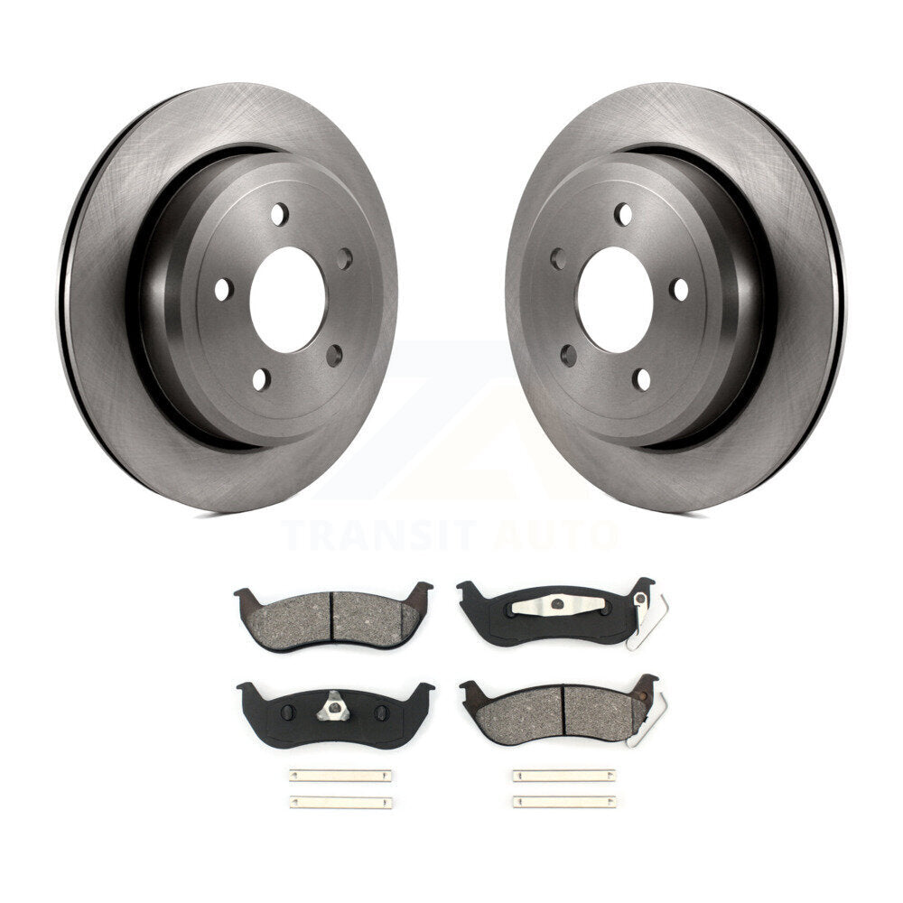 Brake Rotor And Semi-Metallic Pad Rear Kit For Ford Crown Victoria Mercury Grand