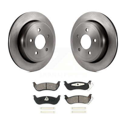 Brake Rotor And Semi-Metallic Pad Rear Kit For Ford Crown Victoria Mercury Grand