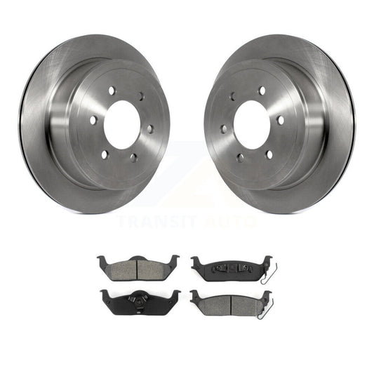 Disc Brake Rotors And Semi-Metallic Pads Rear Kit For Ford F-150 Lincoln Mark LT