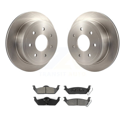 Disc Brake Rotors And Semi-Metallic Pads Rear Kit For Ford F-150 Lincoln Mark LT