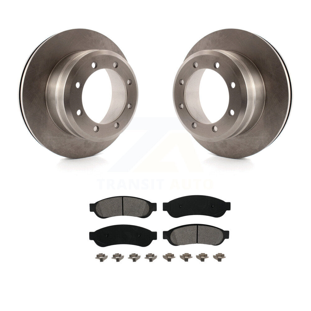 Disc Brake Rotors And Semi-Metallic Pads Rear Kit For Ford F-350 Super Duty