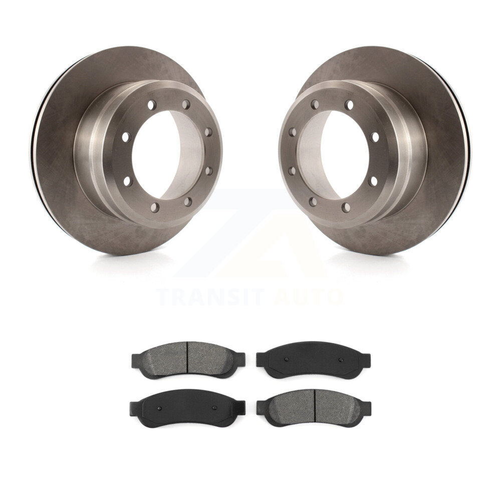 Brake Rotor And Semi-Metallic Pad Rear Kit For Ford F-350 Super Duty F-250 F-450