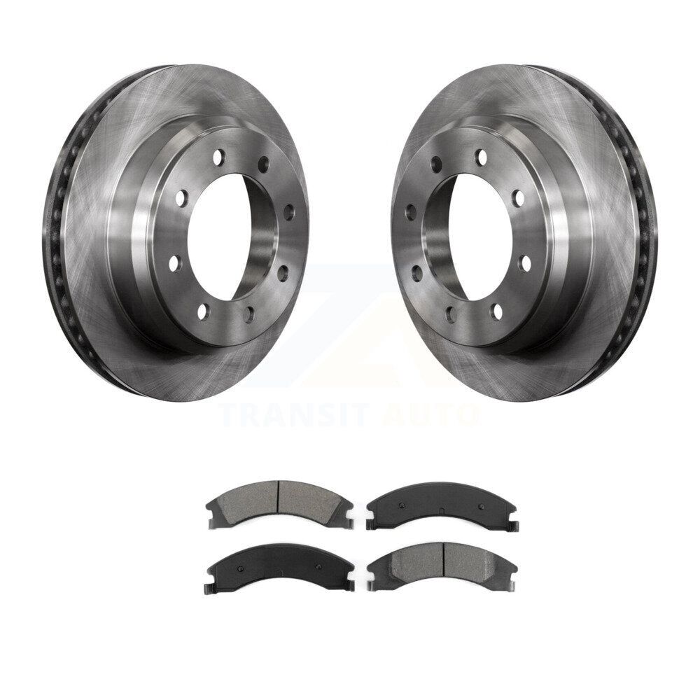 Brake Rotor And Semi-Metallic Pad Rear Kit For Ford E-350 Super Duty E-250 E-150