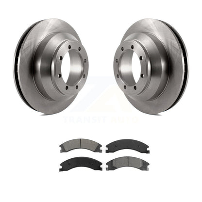 Disc Brake Rotors Semi-Metallic Pad Rear Kit For Ford E-350 Super Duty Econoline