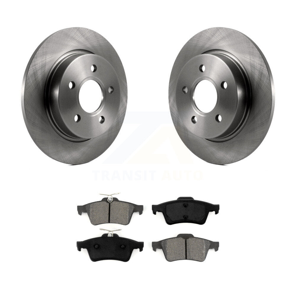 Disc Brake Rotors And Semi-Metallic Pads Rear Kit For Ford Focus