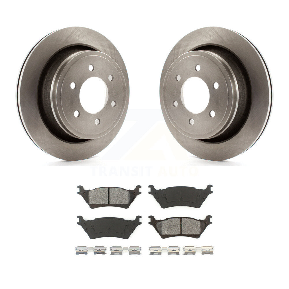 Disc Brake Rotors And Semi-Metallic Pads Rear Kit For Ford F-150