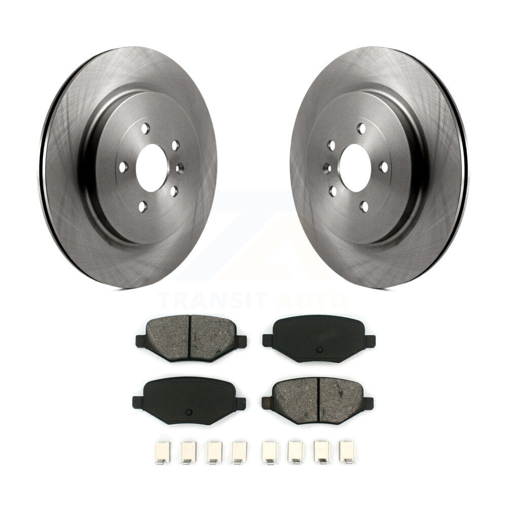 Brake Rotor Semi-Metallic Pad Rear Kit For Ford Explorer Police Interceptor Flex