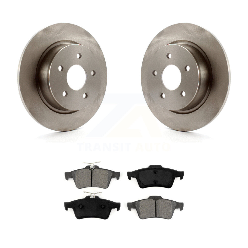 Brake Rotor And Semi-Metallic Pad Rear Kit For Ford Escape Transit Connect C-Max