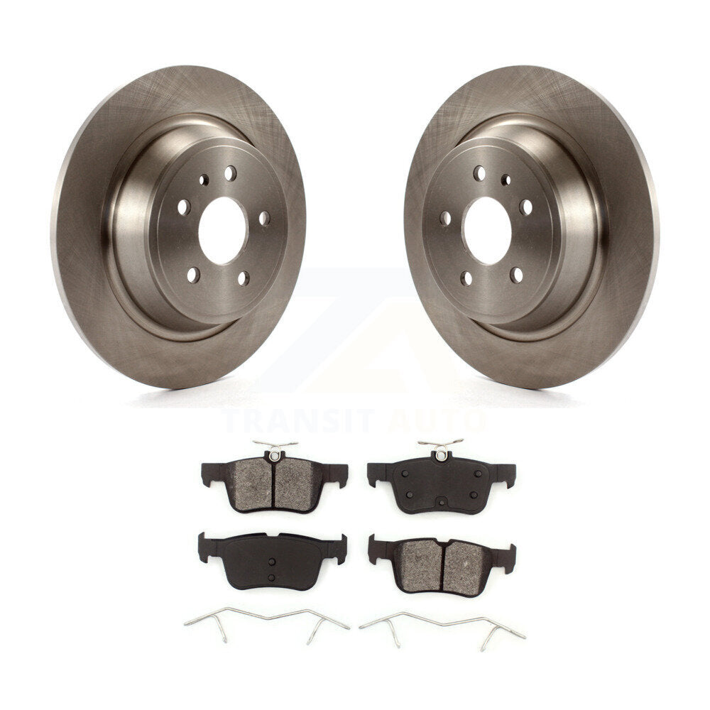 Brake Rotors & Semi-Metallic Pad Rear Kit For Ford Escape Fusion Lincoln MKC MKX