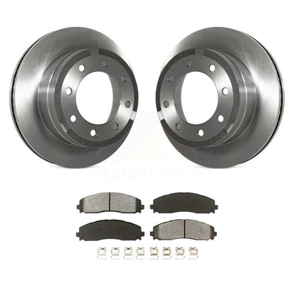 Disc Brake Rotors And Semi-Metallic Pad Rear Kit For Ford F-350 Super Duty F-250
