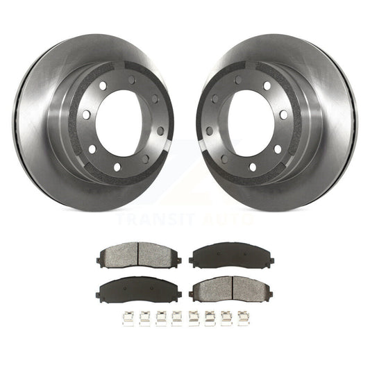 Disc Brake Rotors And Semi-Metallic Pad Rear Kit For Ford F-350 Super Duty F-250