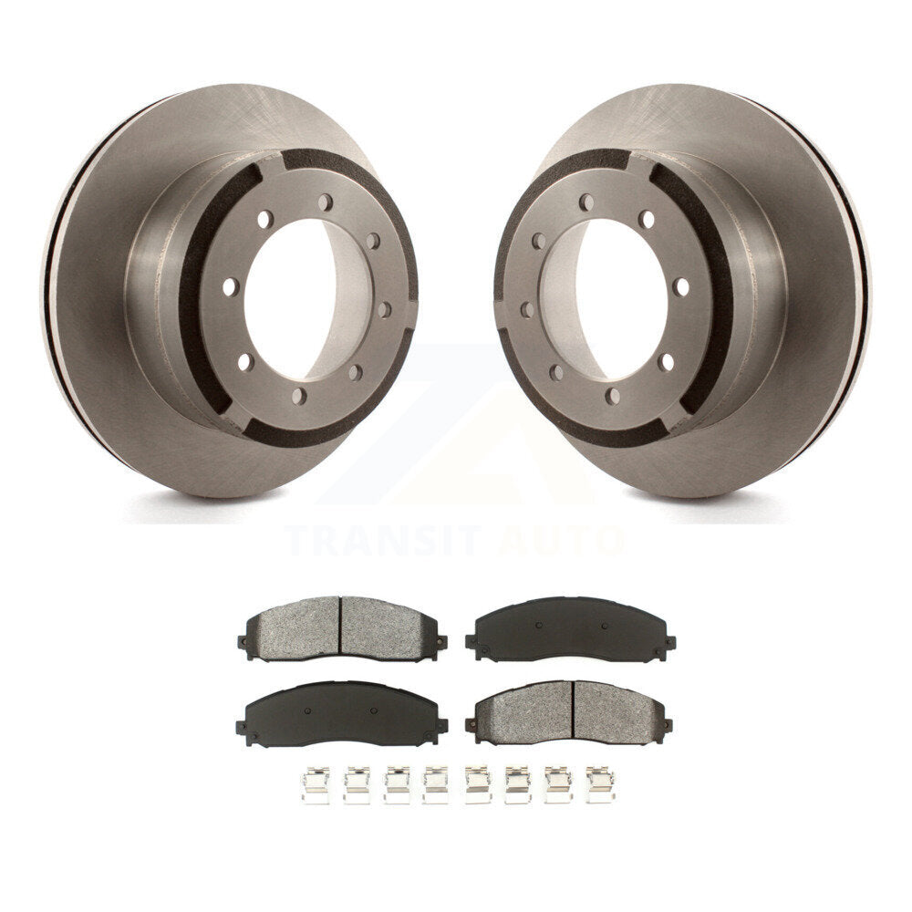 Brake Rotor And Semi-Metallic Pad Rear Kit For Ford F-350 Super Duty F-250 F-450