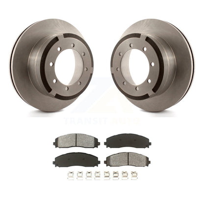 Brake Rotor And Semi-Metallic Pad Rear Kit For Ford F-350 Super Duty F-250 F-450