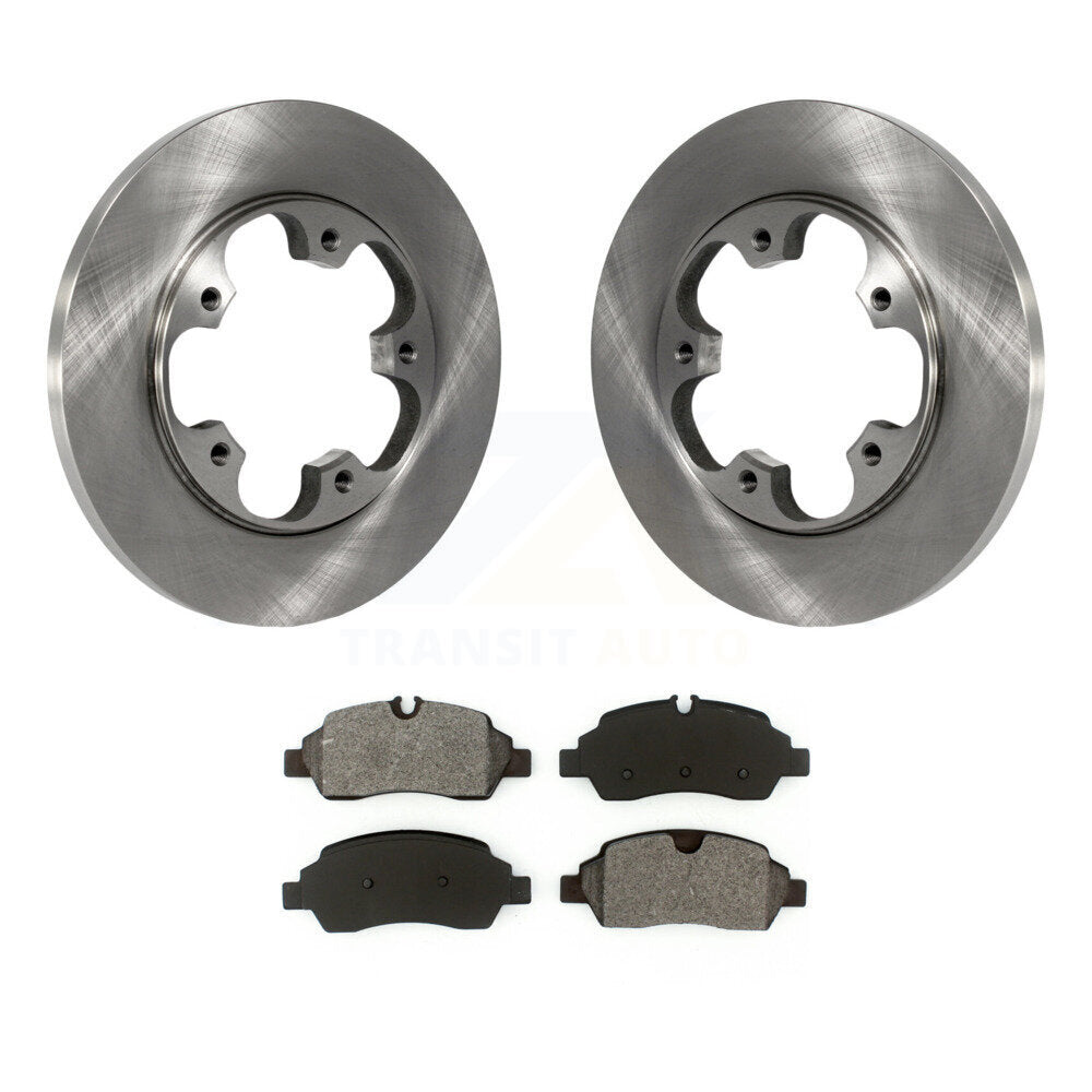 Disc Brake Rotors Semi-Metallic Pad Rear Kit For Ford Transit-250 Transit-150 HD