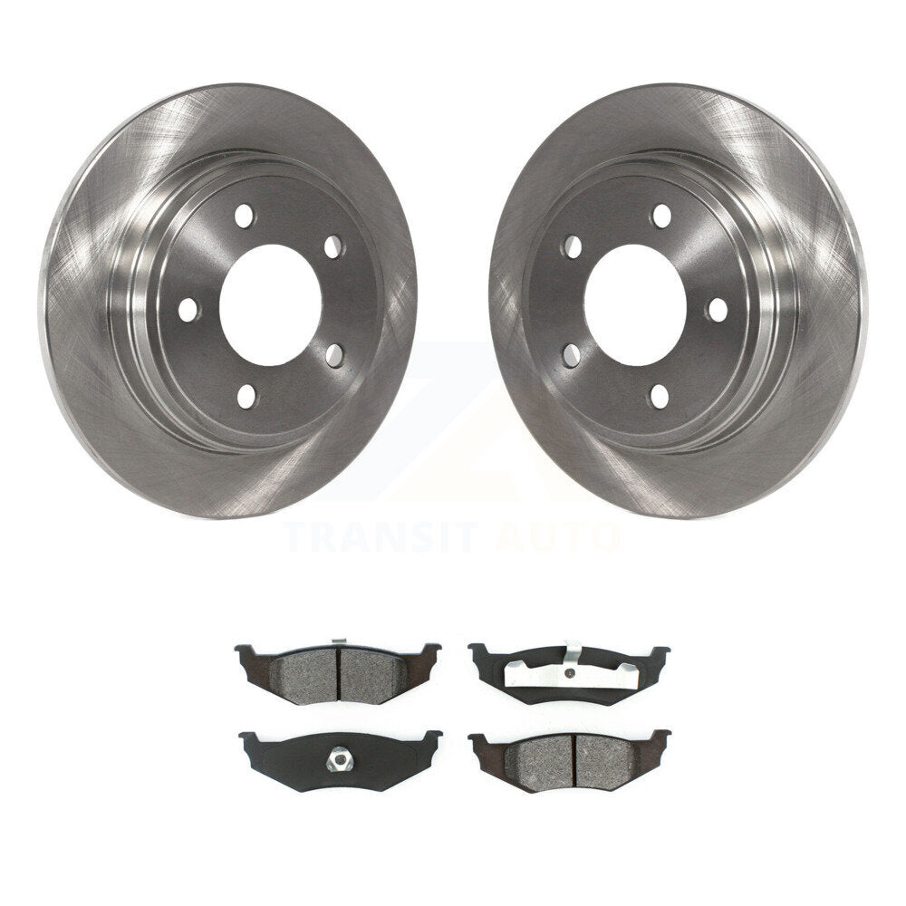 Brake Rotor Semi-Metallic Pad Rear Kit For Chrysler Intrepid Dodge Concorde 300M