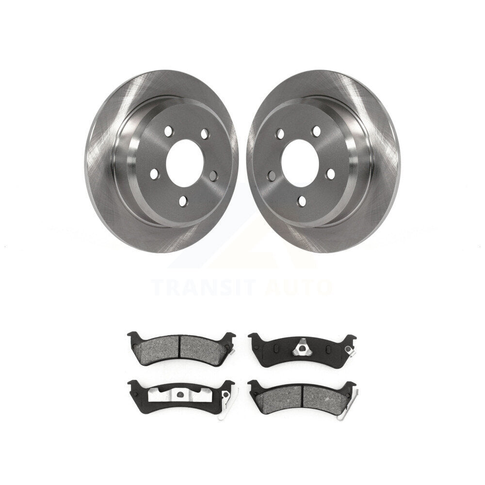 Disc Brake Rotors And Semi-Metallic Pads Rear Kit For Jeep Grand Cherokee