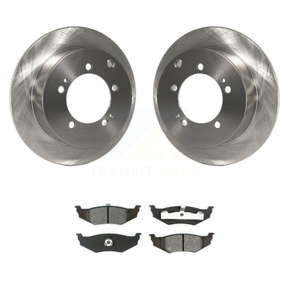 Brake Rotor Semi-Metallic Pad Rear Kit For Dodge Stratus With 14" Factory Wheels