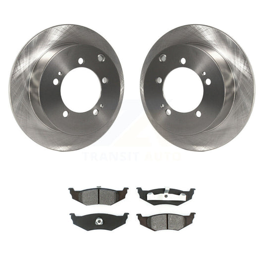 Brake Rotor Semi-Metallic Pad Rear Kit For Dodge Stratus With 14" Factory Wheels