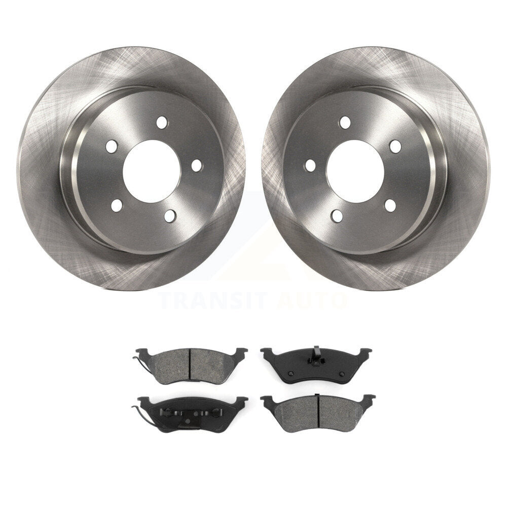 Brake Rotor & Semi-Metallic Pad Rear Kit For Dodge Grand Caravan Chrysler Town