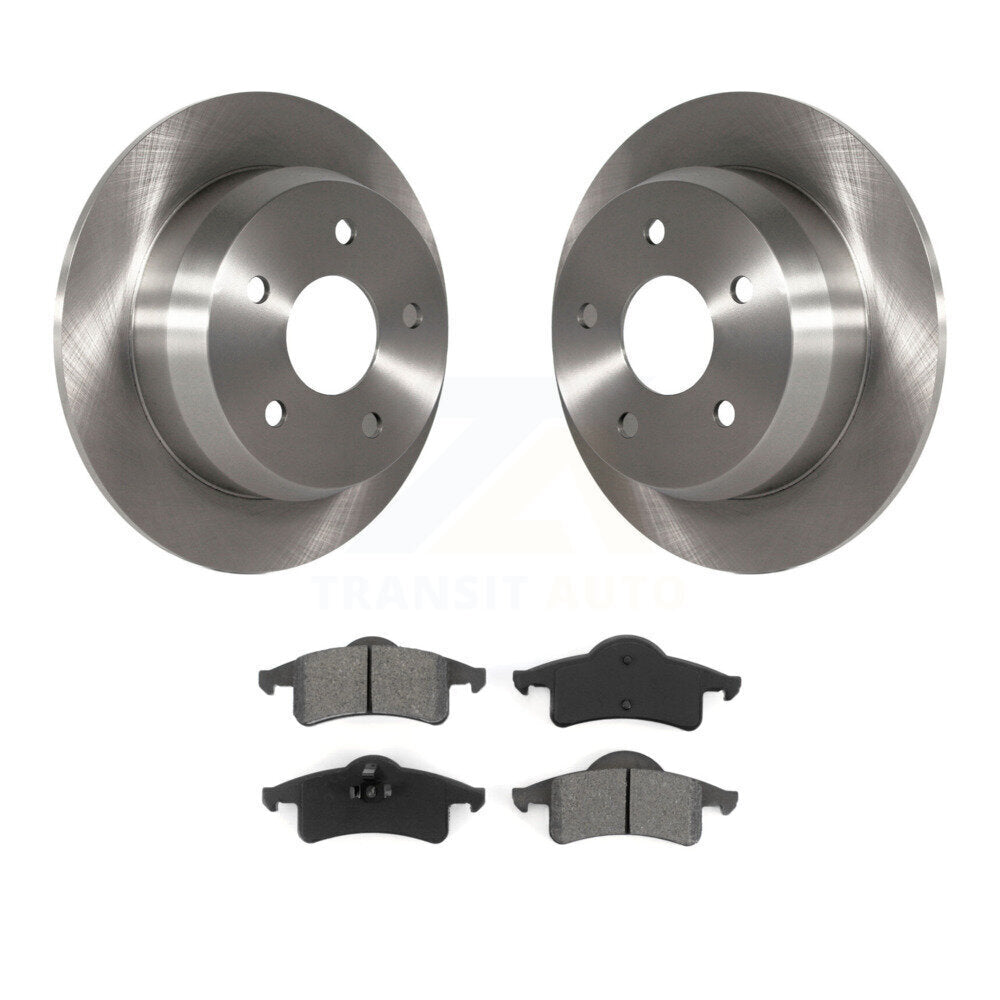 Disc Brake Rotors & Semi-Metallic Pad Rear Kit For 1999-2004 Jeep Grand Cherokee