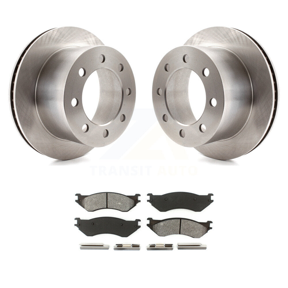 Disc Brake Rotors & Semi-Metallic Pad Rear Kit For 2001-2002 Dodge Ram 2500 3500