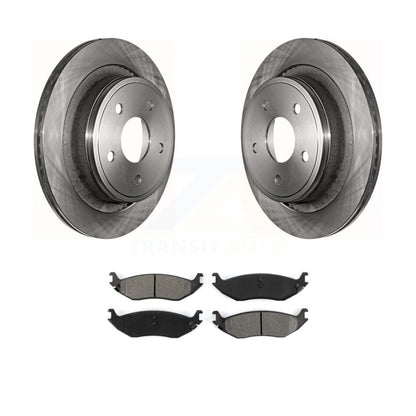 Disc Brake Rotors And Semi-Metallic Pads Rear Kit For Dodge Ram 1500