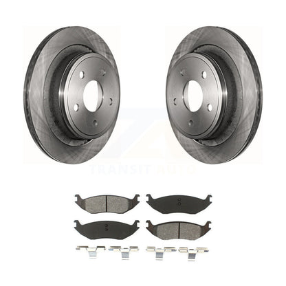 Brake Rotors Semi-Metallic Pad Rear Kit For Ram 1500 Classic Dodge Durango Aspen
