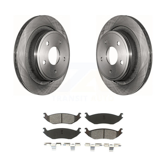 Brake Rotors Semi-Metallic Pad Rear Kit For Ram 1500 Classic Dodge Durango Aspen