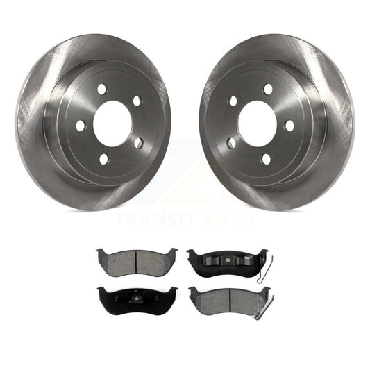 Disc Brake Rotors And Semi-Metallic Pads Rear Kit For Jeep Liberty Wrangler TJ