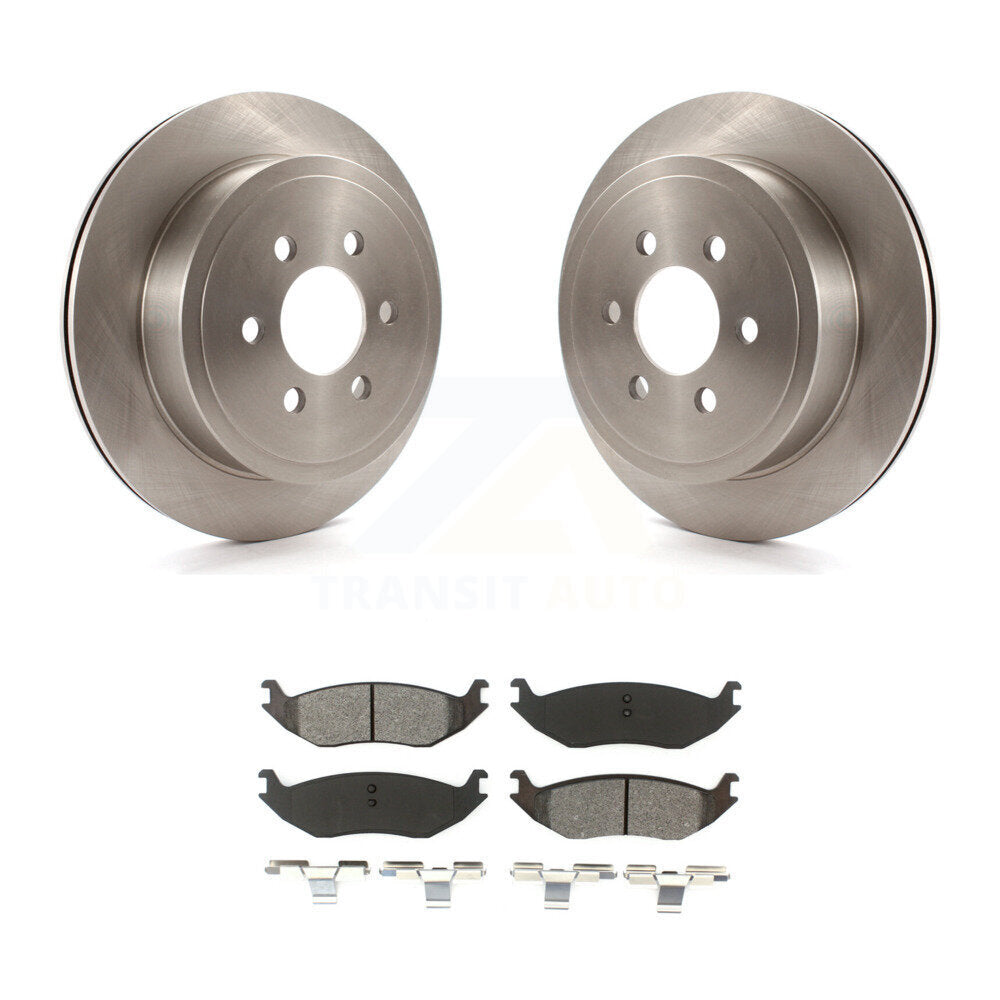 Disc Brake Rotors And Semi-Metallic Pads Rear Kit For 2003 Dodge Durango
